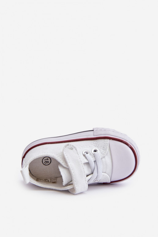 zapatos casuales Infantil  con sujetadores adhesivos el color blanco Daloma