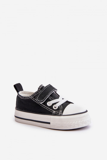 Zapatos de ocio Infantil con cierres adhesivos color negro Daloma