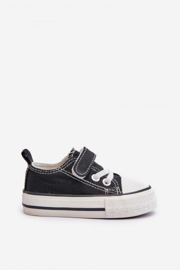 Zapatos de ocio Infantil con cierres adhesivos color negro Daloma 2