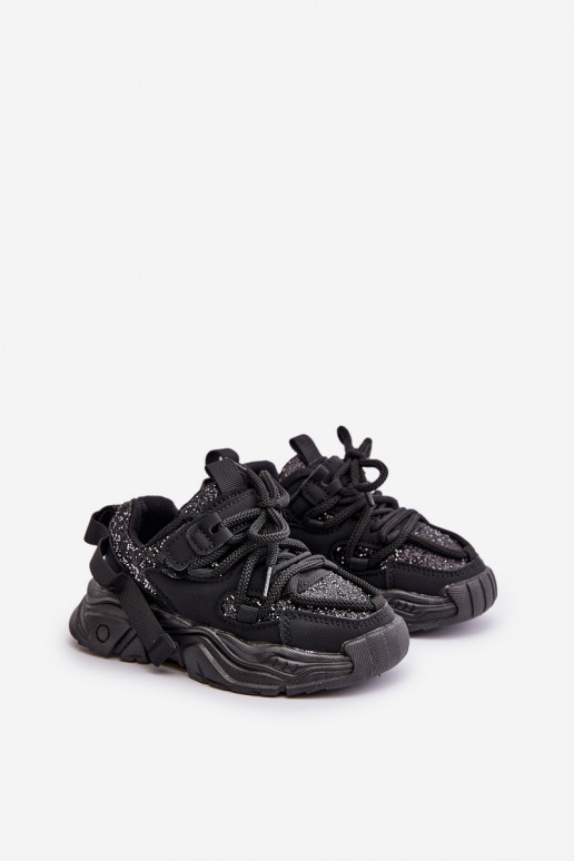 Zapatillas modelo zapatos. Infantil Ozdobione Cekinami de color negro Liatoma Zapatillas modelo zapatos. Infantil Ozdobione Cekinami de color negro Liatoma