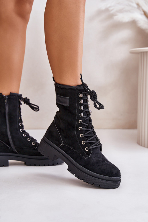 botines de trabajo Femenino Al castillo Z de gamuza ecológicau de color negro Savalann botines de trabajo Femenino Al castillo Z de gamuza ecológicau de color negro Savalann