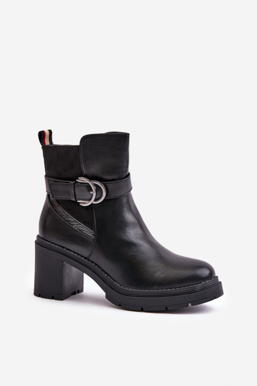 Botas de mujer con tacones Registro calentamiento Al castillo de color negro Inabelle Botas de mujer con tacones Registro calentamiento Al castillo de color negro Inabelle