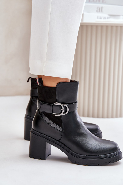 Botas de mujer con tacones Registro calentamiento Al castillo de color negro Inabelle Botas de mujer con tacones Registro calentamiento Al castillo de color negro Inabelle