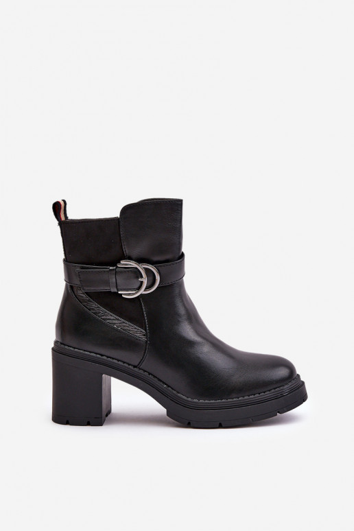 Botas de mujer con tacones Registro calentamiento Al castillo de color negro Inabelle Botas de mujer con tacones Registro calentamiento Al castillo de color negro Inabelle