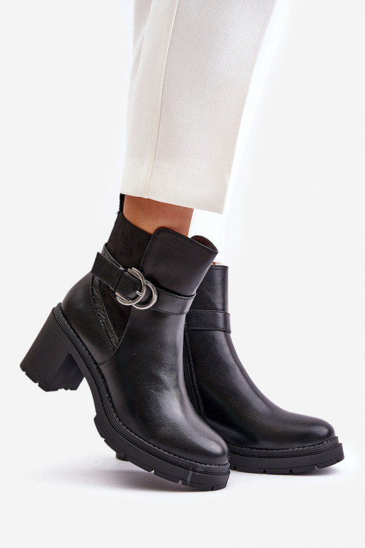 Botas de mujer con tacones Registro calentamiento Al castillo de color negro Inabelle Botas de mujer con tacones Registro calentamiento Al castillo de color negro Inabelle