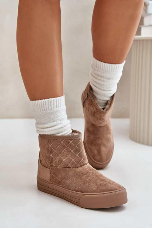 Botas Botas de nieve Al castillo calentamiento con pelo dentro Big Star OO274A524 beige