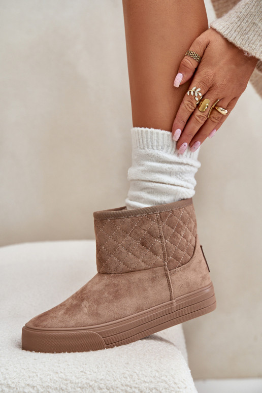 Botas Botas de nieve Al castillo calentamiento con pelo dentro Big Star OO274A524 beige