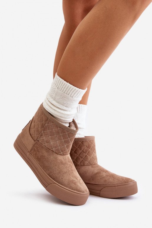 Botas Botas de nieve Al castillo calentamiento con pelo dentro Big Star OO274A524 beige