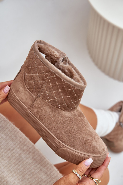 Botas Botas de nieve Al castillo calentamiento con pelo dentro Big Star OO274A524 beige