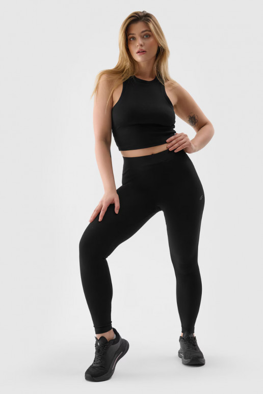 Legginsy Femenino DzianinoAe de color negro 4FENMM00TTIGF195-20S