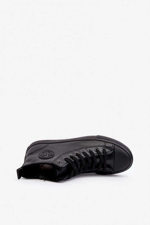 calentamiento para los hombres zapatos casuales con cremalleras de color negro Big Star MM174012 calentamiento para los hombres zapatos casuales con cremalleras de color negro Big Star MM174012