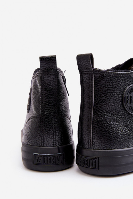 calentamiento para los hombres zapatos casuales con cremalleras de color negro Big Star MM174012 calentamiento para los hombres zapatos casuales con cremalleras de color negro Big Star MM174012