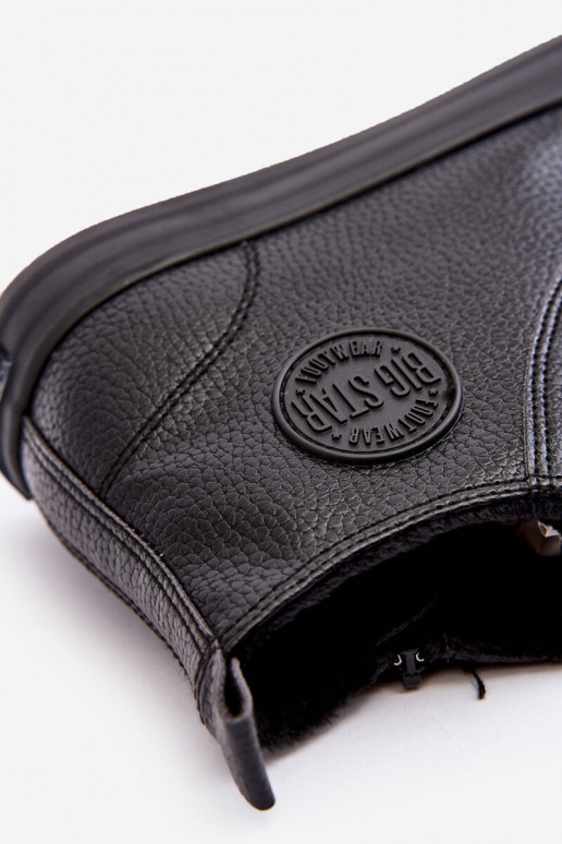 calentamiento para los hombres zapatos casuales con cremalleras de color negro Big Star MM174012 calentamiento para los hombres zapatos casuales con cremalleras de color negro Big Star MM174012