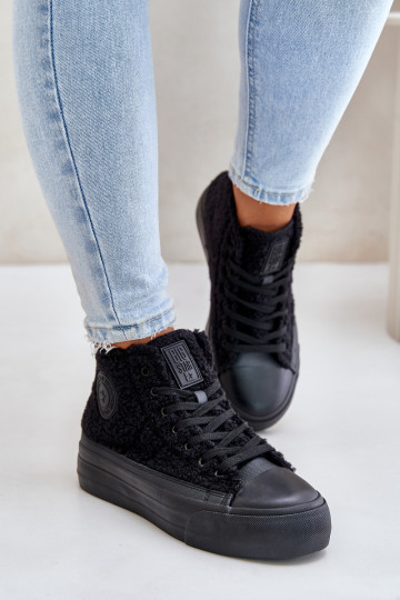 calentamiento Zapatos de ocio con un abrigo de piel Typu Baranek Big Star OO274A443 de color negro 2