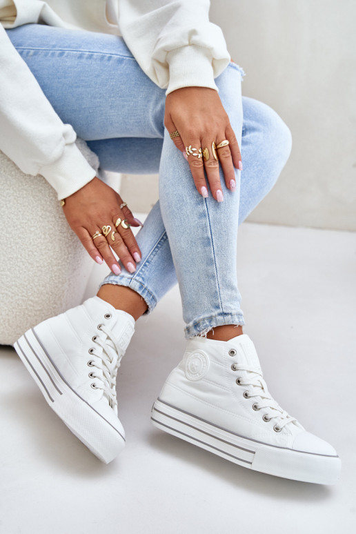 calentamiento Zapatos de ocio con una plataforma OO274A473 el color blanco calentamiento Zapatos de ocio con una plataforma OO274A473 el color blanco