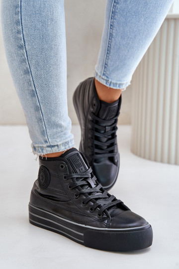 calentamiento Zapatos de ocio con una plataforma OO274A471 de color negro