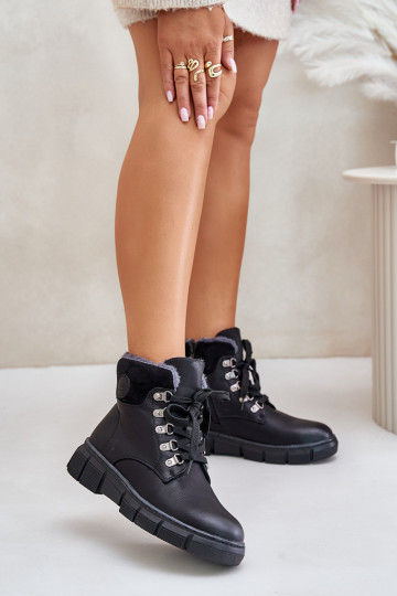 Femenino calentamiento Botas zapatos Al castillo de color negro Mevanisa 2