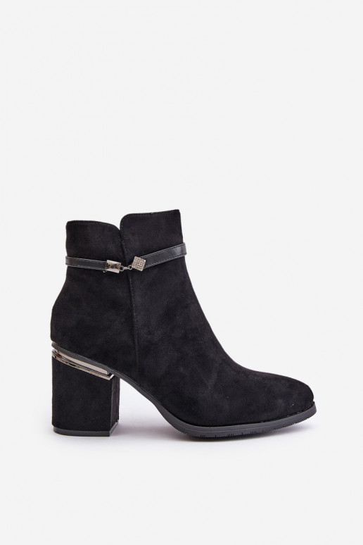 calentamiento Botas de mujer con tacones decorados Vinceza 16446 de color negro calentamiento Botas de mujer con tacones decorados Vinceza 16446 de color negro