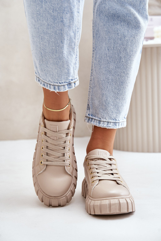 calentamiento Zapatillas modelo zapatos. Femenino Big Star MM274618 beige calentamiento Zapatillas modelo zapatos. Femenino Big Star MM274618 beige