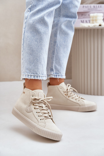 Zapatos de ocio de terciopelo aislante Big Star OO274771 Hi-Poly System beige 2