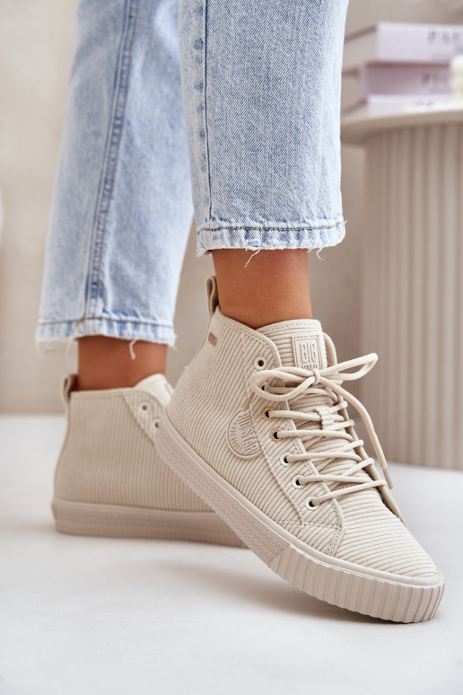 calentamiento Terciopelo Zapatos de ocio Big Star OO274771 Hi-Poly System beige