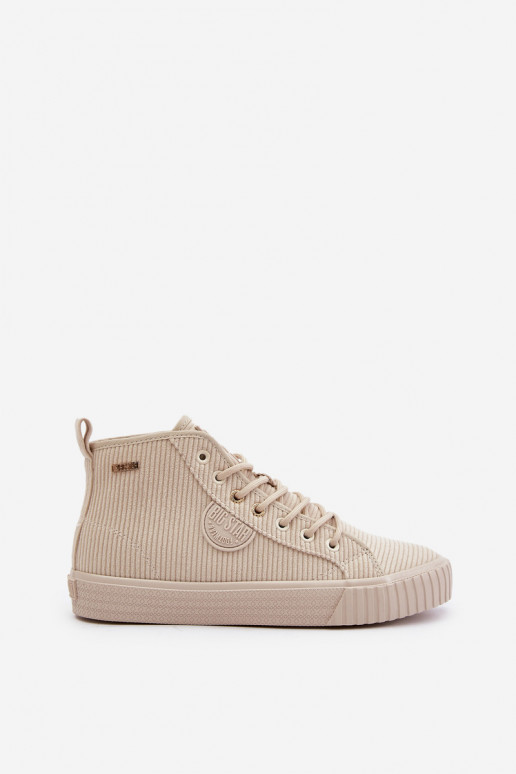 calentamiento Terciopelo Zapatos de ocio Big Star OO274771 Hi-Poly System beige