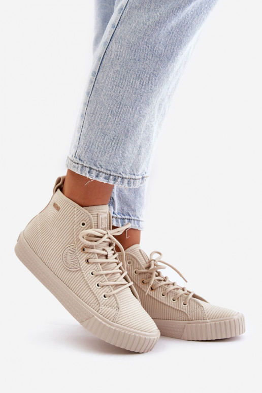 calentamiento Terciopelo Zapatos de ocio Big Star OO274771 Hi-Poly System beige