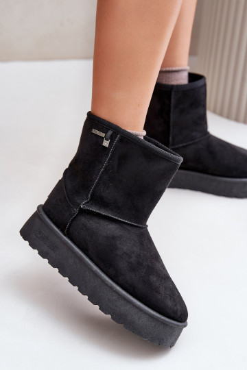 Alto Botas de nieve Femenino con una plataforma Big Star OO274898 de color negro