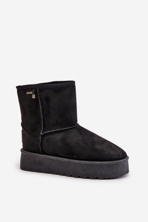 Alto Botas de nieve Femenino con una plataforma Big Star OO274898 de color negro