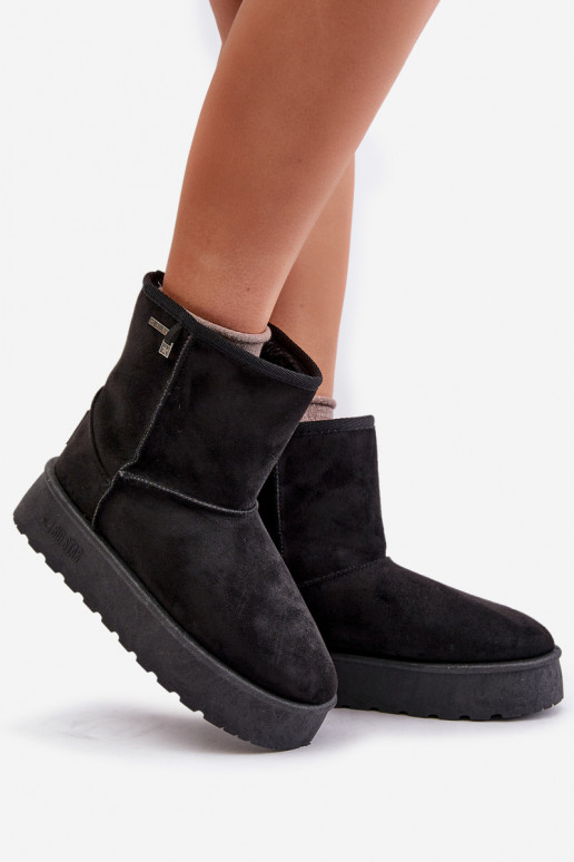 Alto Botas de nieve Femenino con una plataforma Big Star OO274898 de color negro