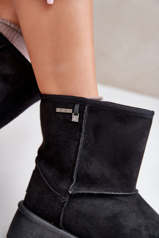 Alto Botas de nieve Femenino con una plataforma Big Star OO274898 de color negro