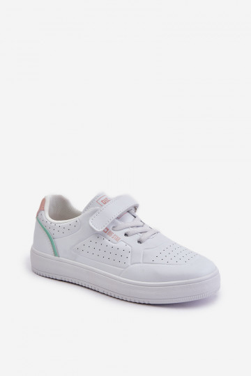 zapatos casuales Infantil de cuero ecológico con sujetadores adhesivos Big Star OO374005 el color blanco
