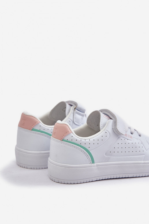 zapatos casuales Infantil de cuero ecológico con sujetadores adhesivos Big Star OO374005 el color blanco
