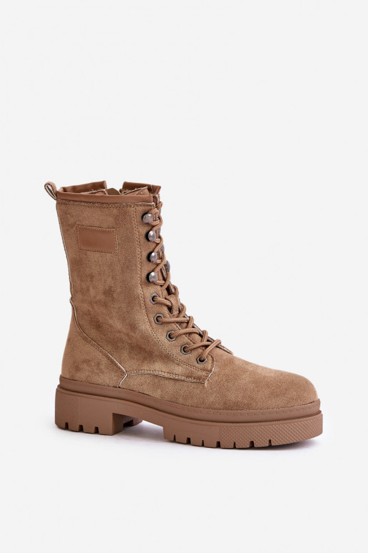 Botas de piel de oveja de ante...