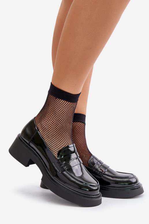 Mocasines de charol negro D&A