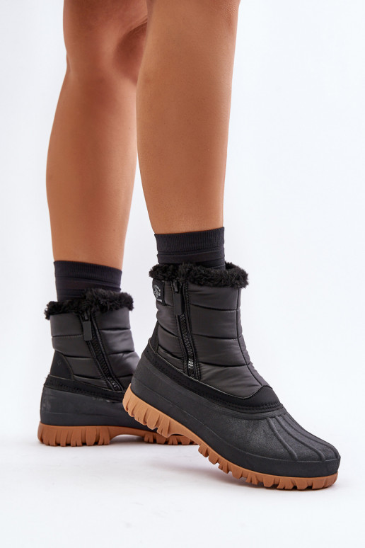 Botas de nieve Femenino calentamiento con pelo dentro Al castillo Lee Cooper LCJ-24-44-2866 de color negro