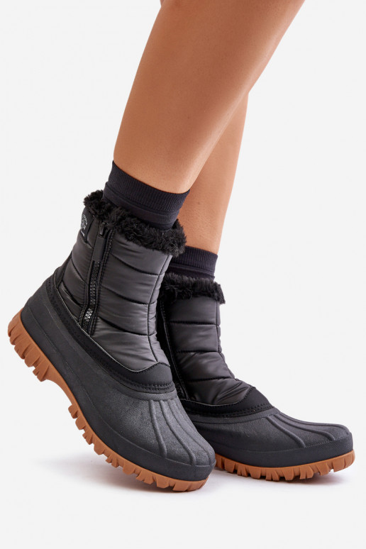 Botas de nieve Femenino calentamiento con pelo dentro Al castillo Lee Cooper LCJ-24-44-2866 de color negro