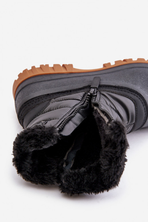 Botas de nieve Femenino calentamiento con pelo dentro Al castillo Lee Cooper LCJ-24-44-2866 de color negro