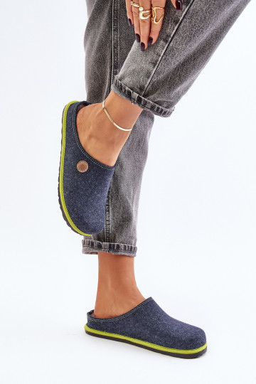 zapatos hecho en casa Femenino Zapatillas Inblu CS000039 azul oscuro