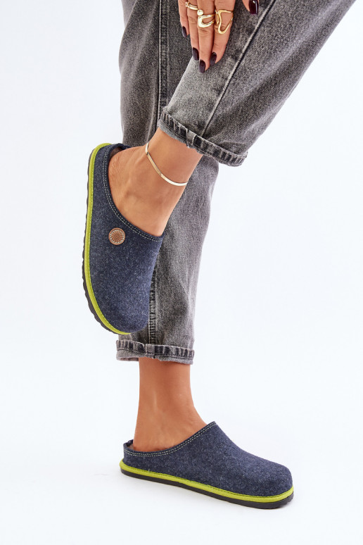 zapatos hecho en casa Femenino Zapatillas Inblu CS000039 azul oscuro