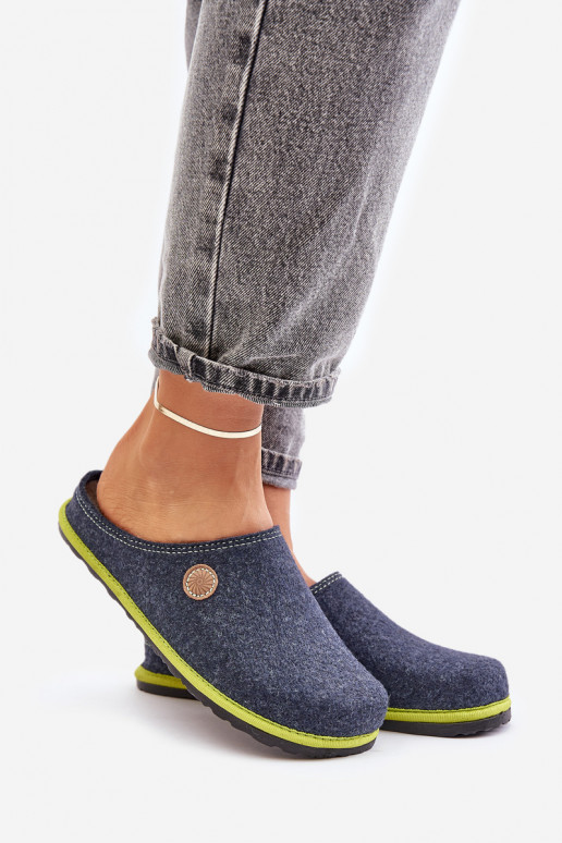 zapatos hecho en casa Femenino Zapatillas Inblu CS000039 azul oscuro