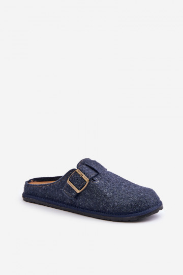 Zapatillas cómodas para los hombres con hebillas Inblu SI000019 azul oscuro