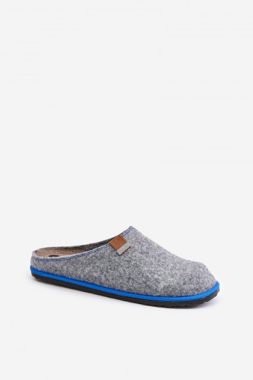 Zapatillas para los hombres zapatos hecho en casa Inblu SI000023 color gris