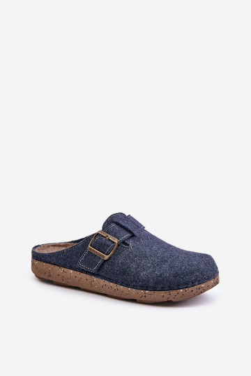 Zapatillas para los hombres con hebillas Zapatillas Inblu preventivo MT000012 azul oscuro