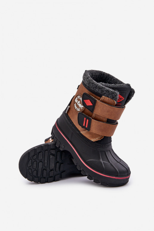 Botas de nieve Infantil con sujetadores adhesivos Lee Cooper LCJ-24-44-2864K color marrón Botas de nieve Infantil con sujetadores adhesivos Lee Cooper LCJ-24-44-2864K color marrón