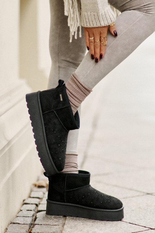 Botas de nieve Con decoración con una plataforma Big Star OO274A105 de color negro Botas de nieve Con decoración con una plataforma Big Star OO274A105 de color negro