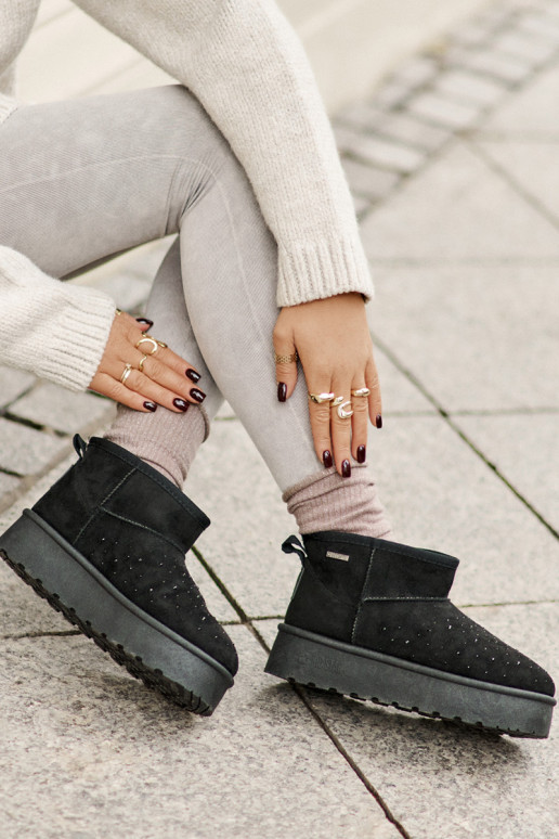 Botas de nieve Con decoración con una plataforma Big Star OO274A105 de color negro Botas de nieve Con decoración con una plataforma Big Star OO274A105 de color negro