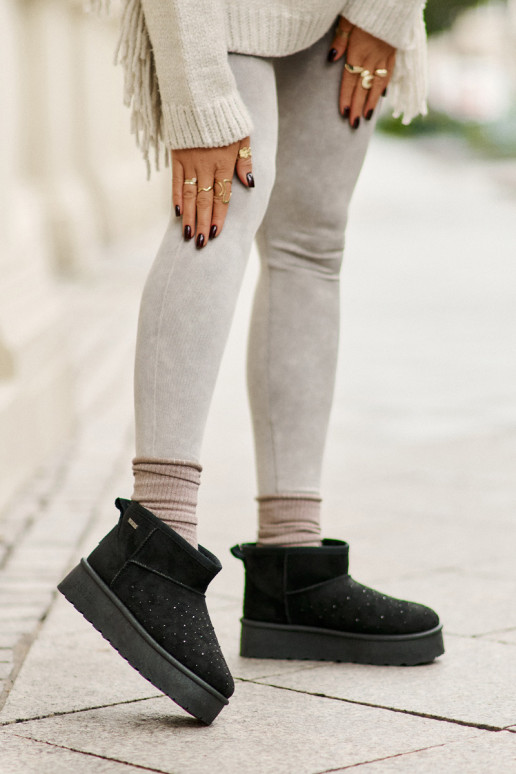 Botas de nieve Con decoración con una plataforma Big Star OO274A105 de color negro Botas de nieve Con decoración con una plataforma Big Star OO274A105 de color negro