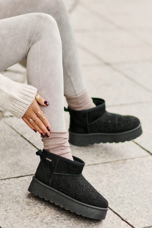 Botas de nieve Con decoración con una plataforma Big Star OO274A105 de color negro Botas de nieve Con decoración con una plataforma Big Star OO274A105 de color negro