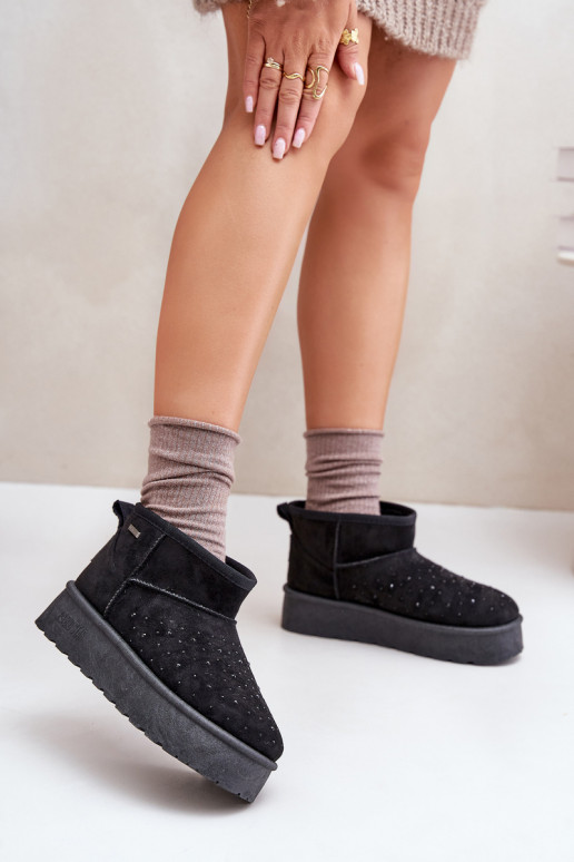 Botas de nieve Con decoración con una plataforma Big Star OO274A105 de color negro Botas de nieve Con decoración con una plataforma Big Star OO274A105 de color negro